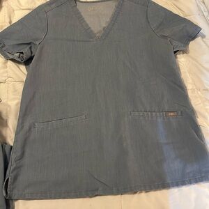 Figs Retired Denim Chambray Scrub Set